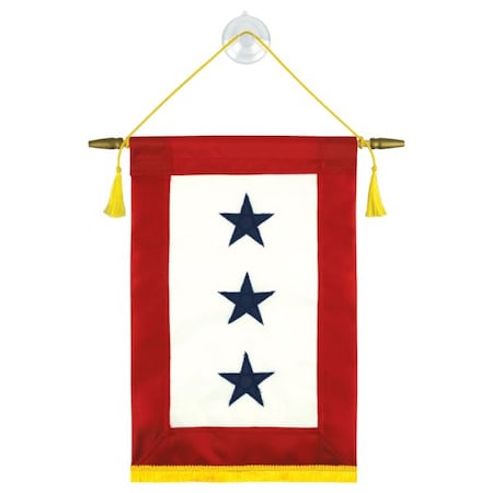 Global Flags Unlimited Blue Star Indoor Service Banner 8"x12" 3-Stars 203914